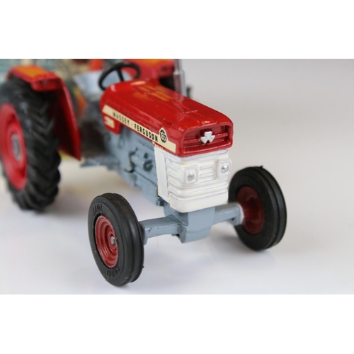 1356 - Boxed Corgi 66 Massey Ferguson 165 Tractor in red, decals and diecast vg/ex, box vg, plus a boxed Co... 