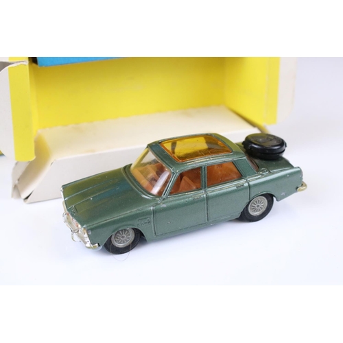 1357 - Two boxed Corgi diecast models to include 275 Rover 2000 TC in metallic green with brown interior an... 