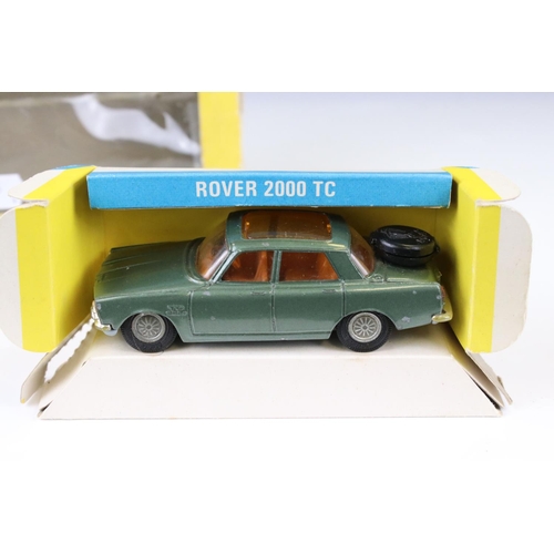 1357 - Two boxed Corgi diecast models to include 275 Rover 2000 TC in metallic green with brown interior an... 