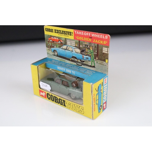 1357 - Two boxed Corgi diecast models to include 275 Rover 2000 TC in metallic green with brown interior an... 