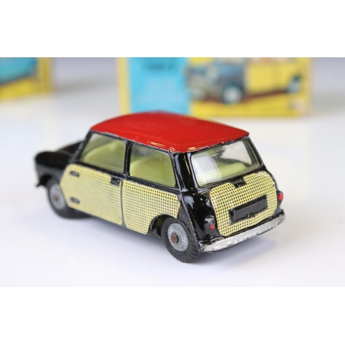 1358 - Two boxed Corgi Mini diecast models to include 249 Mini Cooper with de-luxe wickerwork in main body ... 