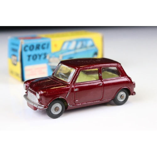 1358 - Two boxed Corgi Mini diecast models to include 249 Mini Cooper with de-luxe wickerwork in main body ... 