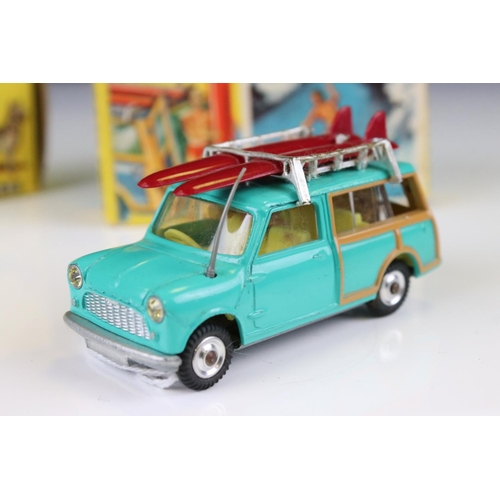 1359 - Two boxed Corgi diecast models to include 485 BMC Mini Countryman with 2 x surfboards & surfer figur... 