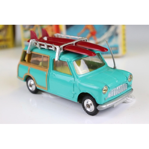 1359 - Two boxed Corgi diecast models to include 485 BMC Mini Countryman with 2 x surfboards & surfer figur... 