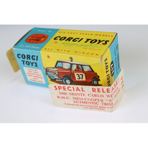 1361 - Boxed Corgi 321 Special Release 1965 Monte Carlo Winner BMC Mini Cooper S with authentic trim diecas... 