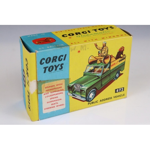 1364 - Boxed Corgi 472 Public Address Vehicle diecast model with both figures, diecast & decals vg, gd box ... 