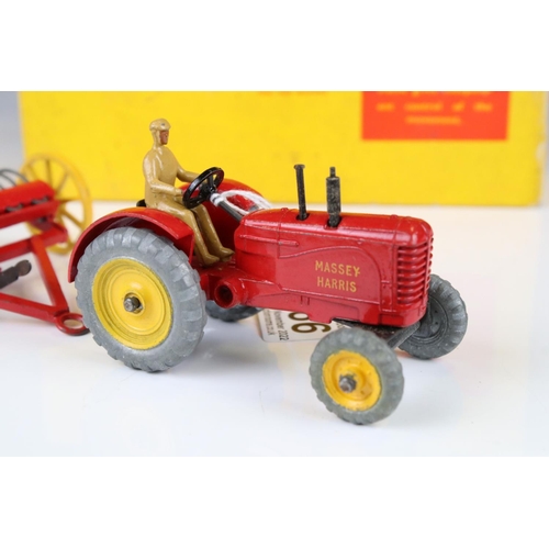 1366 - Two boxed diecast farming models to include Dinky 310 Farm Tractor & Hay Rake with driver and Corgi ... 