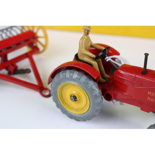 1366 - Two boxed diecast farming models to include Dinky 310 Farm Tractor & Hay Rake with driver and Corgi ... 