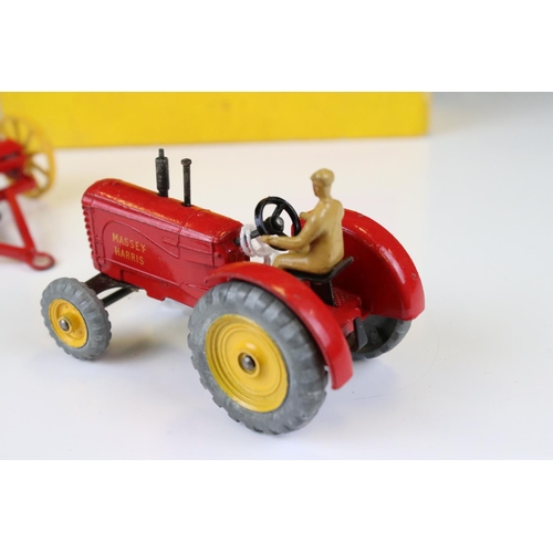 1366 - Two boxed diecast farming models to include Dinky 310 Farm Tractor & Hay Rake with driver and Corgi ... 