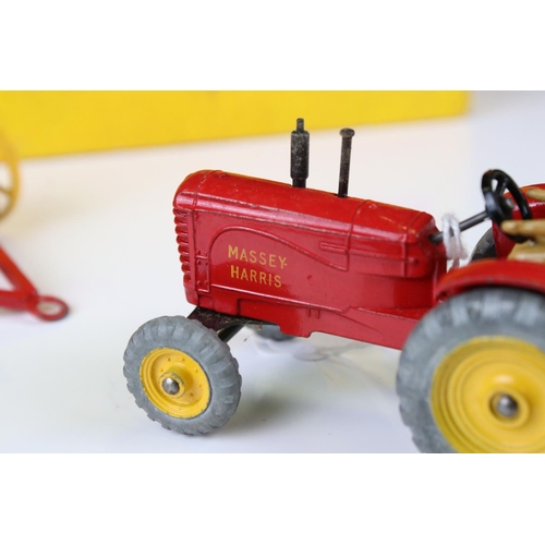 1366 - Two boxed diecast farming models to include Dinky 310 Farm Tractor & Hay Rake with driver and Corgi ... 