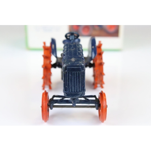 1367 - Britains Model Farm Fordson Major Tractor 127F diecast model in dark blue with studded orange wheels... 