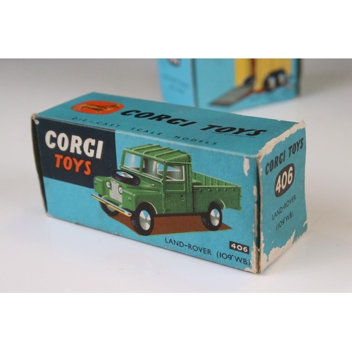 1371 - Two Boxed Corgi diecast models to include 406 Land-Rover (109