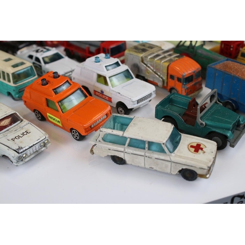 1375 - Around 40 diecast models to include Corgi Juniors, Husky and Matchbox examples, play worn