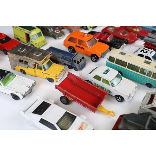 1375 - Around 40 diecast models to include Corgi Juniors, Husky and Matchbox examples, play worn