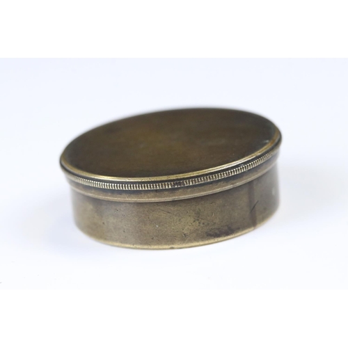 200 - Brass Cased Circular Pocket Compass by Callaghan, London, with screw-on lid, 4cm wide