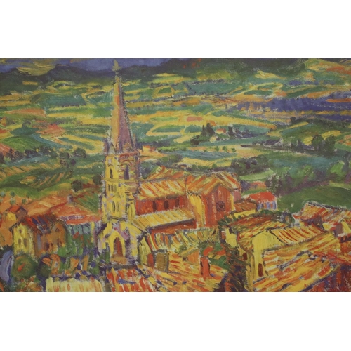 545 - Frederick Gore RA (1913 - 2009) Signed Limited Edition Lithograph titled ' Bonnieux, Mount Ventoux i... 