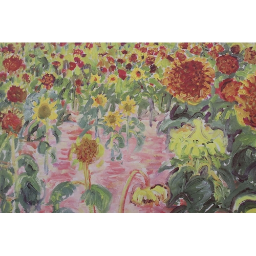 546 - Frederick Gore RA (1913 - 2009) Signed Limited Edition Lithograph titled ' Sunflowers ' no.141/250, ... 