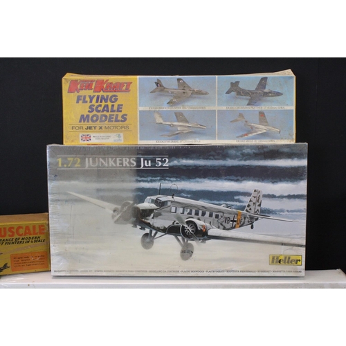 354 - Group of 14 boxed plastic & wooden kits and diecast models, to include sealed West Wings Hawker Sea ... 