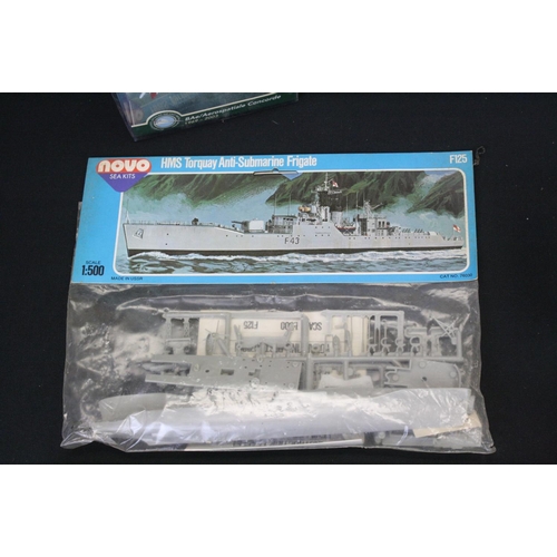 354 - Group of 14 boxed plastic & wooden kits and diecast models, to include sealed West Wings Hawker Sea ... 