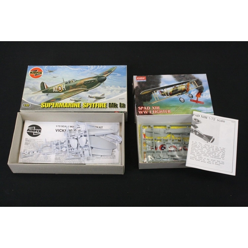 356 - 24 Boxed & unbuilt plastic model kits to include 15v x Airfix, 8 x Revell and 1 x Academy, features ... 