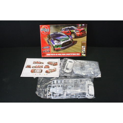 357 - Five boxed & unbuilt plastic model kits to include Hasegawa 1/24 Mini Cooper S Countryman ALL-4, 2 x... 