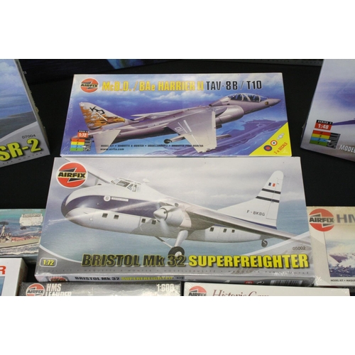 359 - 14 Sealed boxed Airfix plastic model kits to include 2 x 1/72 07004 BAC TSR-2, 1/48 09180 HS Buccane... 