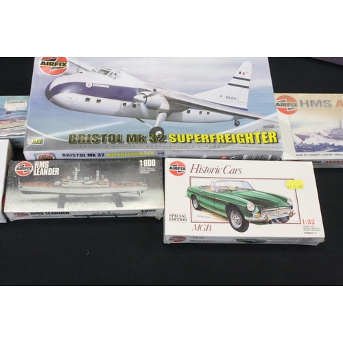 359 - 14 Sealed boxed Airfix plastic model kits to include 2 x 1/72 07004 BAC TSR-2, 1/48 09180 HS Buccane... 