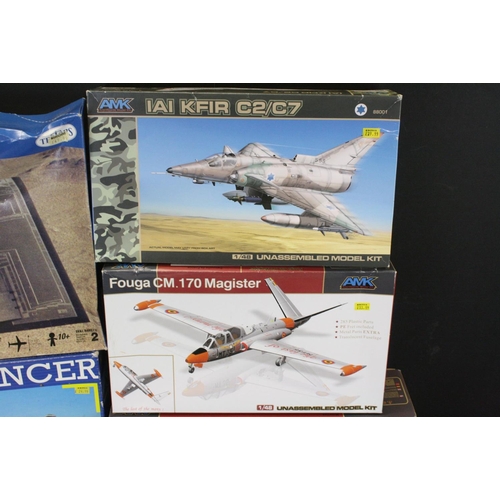 362 - 11 Boxed Plastic model kits to include 3 x Meng 1/72 DS004 Light Fighter Bomber kits, 3 x AMK 1/48 k... 