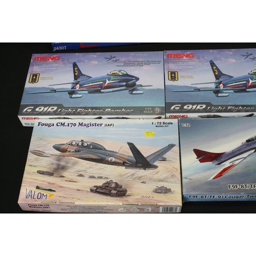 362 - 11 Boxed Plastic model kits to include 3 x Meng 1/72 DS004 Light Fighter Bomber kits, 3 x AMK 1/48 k... 