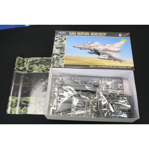 362 - 11 Boxed Plastic model kits to include 3 x Meng 1/72 DS004 Light Fighter Bomber kits, 3 x AMK 1/48 k... 