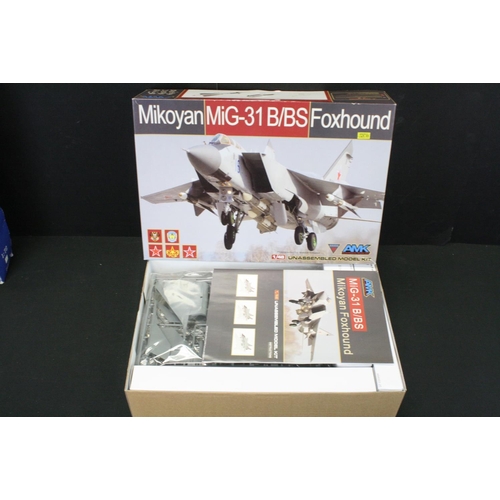 362 - 11 Boxed Plastic model kits to include 3 x Meng 1/72 DS004 Light Fighter Bomber kits, 3 x AMK 1/48 k... 