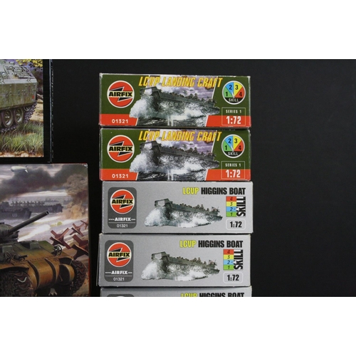 364 - 24 Boxed & unopened plastic kits to include 5 x 1/76 AirfixAA03301 LCM Mk III and Sherman, 10 x 1/72... 