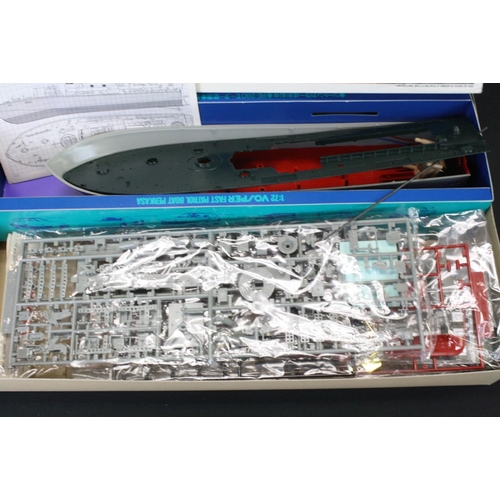 372 - Three boxed Tamiya plastic model kits to include 1/72 Vosper Fast Patrol Boat Perkasa, 1/24 Lotus Su... 