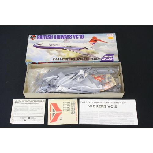 378 - Three boxed  plastic model kits to include a sealed 1/144 Airfix 08666 BAC Aerospatiale Concorde, Re... 