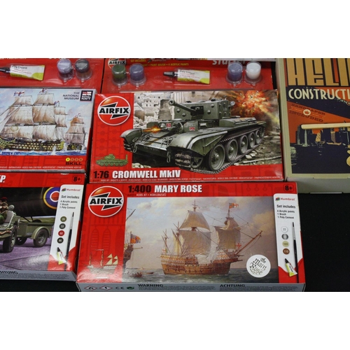 383 - Seven boxed Airfix plastic model kits, all sealed, to include 1:144 Space Shuttle, 4 x Starter Sets,... 