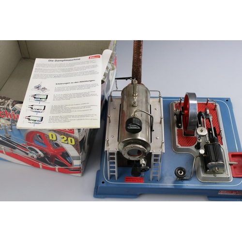 323 - Boxed Wilesco D-20 Dampfmaschine steam engine, vg