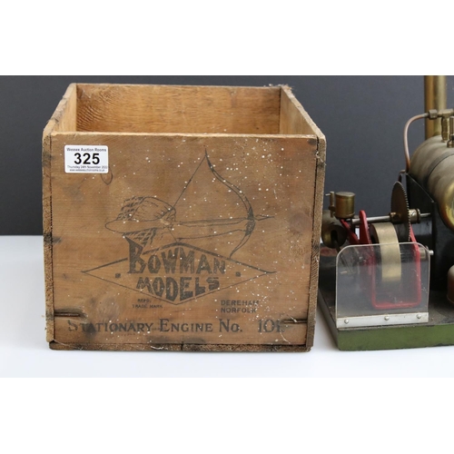 325 - Boxed Bowman Models Stationary Steam Engine No 101