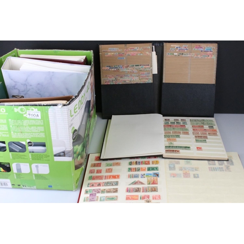 400A - Quantity of Stamps in Albums, Stamps in folders, Empty Stamps Books and Folders, British and World