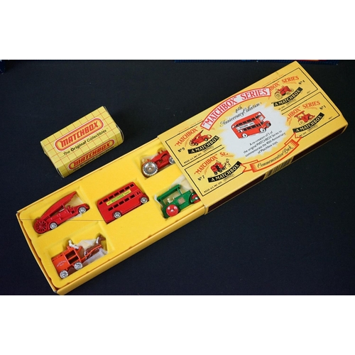 1085 - 18 Boxed Matchbox diecast models to include Matchbox Superfast Wild Cat Dragster no. 8, Models of Ye... 