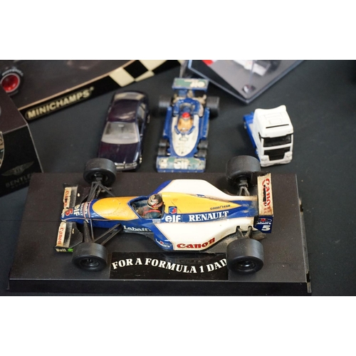 1087 - 24 Boxed / cased diecast models to include 2 x Paul's Model Art Minichamps (1:18 scale Bar 01 Supert... 