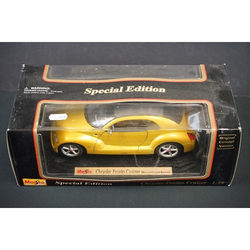 1088 - Eight Boxed Maisto Special Edn diecast models to include 7 x 1:18 scale (Dodge Viper GTS, Jaguar XJ ... 