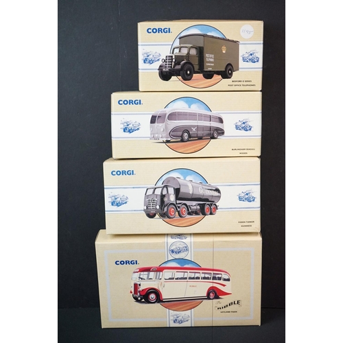 1091 - Eight Boxed Corgi diecast models to include 6 x Classic Commercials from Corgi with certificates (97... 