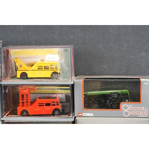 1095 - 13 Boxed / cased Corgi Original Omnibus diecast models, to include ltd edn examples, featuring 97055... 