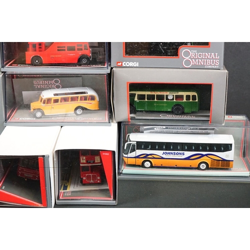 1095 - 13 Boxed / cased Corgi Original Omnibus diecast models, to include ltd edn examples, featuring 97055... 