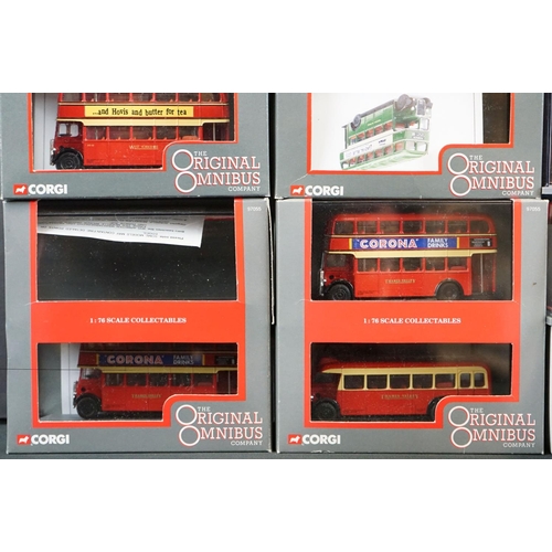 1095 - 13 Boxed / cased Corgi Original Omnibus diecast models, to include ltd edn examples, featuring 97055... 