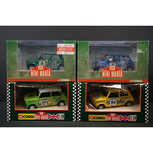 1099 - 12 Boxed Corgi Mini diecast models to include 6 x Mini 7 & 6 x Mini Mania, diecast excellent, boxes ... 