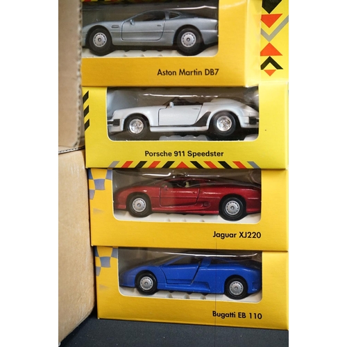 1101 - 30 Boxed diecast models to include Burago, Revell, Shell, Maisto etc, ex (two boxes)