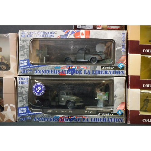 1102 - Nine cased / boxed military diecast models to include 6 x Solido (2 x 50th Anniversary, 2 x Collecti... 