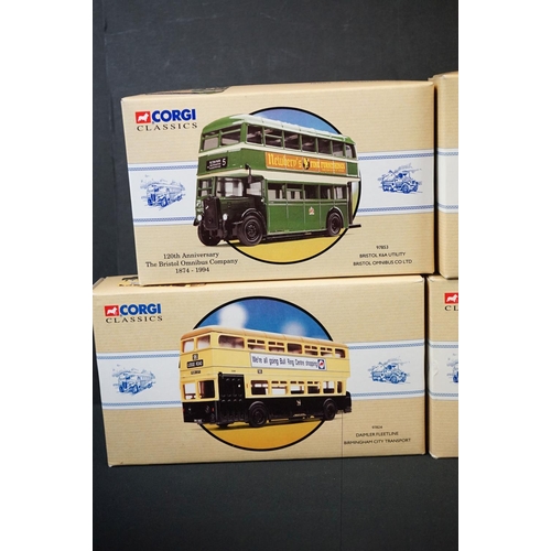 1103 - 12 Boxed Corgi Classics Public Transport from Corgi diecast models with certificates to include 9711... 