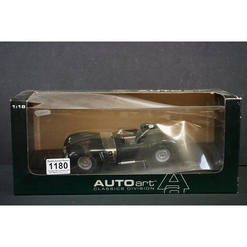 1180 - Six boxed diecast models to include 1 x Auto Art 1/18 Jaguar D-Type Short Nose, 2 x Burago (1/18 Jag... 